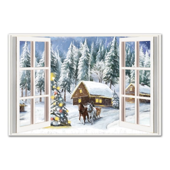 Creative Products Christmas Wonderland Window 20x30 Canvas Wall Art