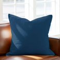 thumbnail image 5 of Throw Pillow Covers 20x20 Inch, Pure Midnight Blue Decorative Pillow Cases for Couch Sofa Bed, Modern Solid Color Minimalist Art Cotton Linen Square Home Decor Pillowcases with Hidden Zipper, 5 of 6