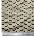 thumbnail image 1 of Soimoi Cotton Poplin Fabric Dachshund Dog Printed Craft Fabric by The Yard 56 Inch Wide, 1 of 3