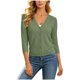 thumbnail image 2 of Neewe Women's Plain Cardigan 3/4 Sleeve Lightweight Crochet Button V-Neck Trendy 2026 Casual Outwear, 2 of 7