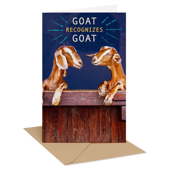 American Greetings Father's Day Card for Dad from Kid (Goat Recognizes Goat)