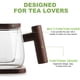 thumbnail image 3 of Taza de té: taza de té de vidrio con infusor y tapa - taza de té con mango de madera, taza de té para remojar el té en el hogar y la oficina MFZFUKR BST2002197-3, 3 of 5