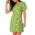 thumbnail image 2 of Naloa Guinea Pigs Print Women Nightgowns,Womens Loungewear,Short Sleeve Sleepwear,Comfy Ladies Nightdress, 2 of 6