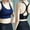 Blue, variant on DondPO Bras for Women Summer Sports Girls Bra Gathered Shockproof Tube Top Wide Shoulder Strap Vest Back Underwear Everyday Bras No Wire Bras for Women Black L
