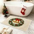 thumbnail image 5 of Christmas Entrance Door Mat, 23.6 x 15.7 inch Winter Home Decor Low-Profile Non-Slip Washable Area Rug for Kitchen Entryway Bedroom Bathroom Laundry Room Indoor, Absorbent Dog Mats for Muddy Paws, 5 of 6