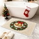 thumbnail image 5 of Christmas Holiday Embroidery Style Non-Slip Absorbent Kitchen Floor Mat, Washable Indoor Doormat for Entryway Bathroom Laundry Room Decor, 5 of 6