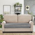 thumbnail image 2 of Housse de Coussin en Cuir Extensible (Gris, Moyen - Lot de 1), 2 of 7