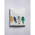 thumbnail image 3 of Watercolor Birds Design Sweatshirt Women -Image by Shutterstock, Female 3X-Large, 3 of 4