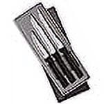 Rada Cutlery 3-Piece Cooking Essentials Knives Gift Set with Quick Edge Sharpener, Black Handles