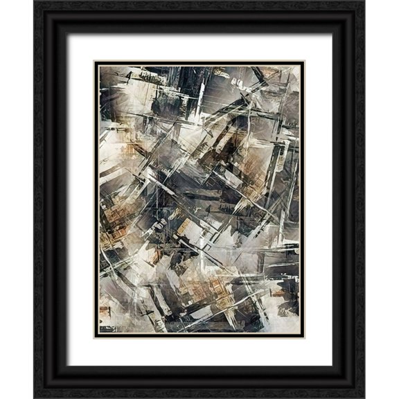 Alpenglow Workshop 15x18 Black Ornate Wood Framed with Double Matting Museum Art Print Titled - Industrial Materials