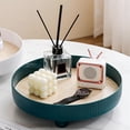thumbnail image 4 of DOLITY European Retro Vanity Tray Dressing Table Jewelry Cosmetic Perfume Storage Key Tray Decoration Display Home Ornament Blue, 4 of 8