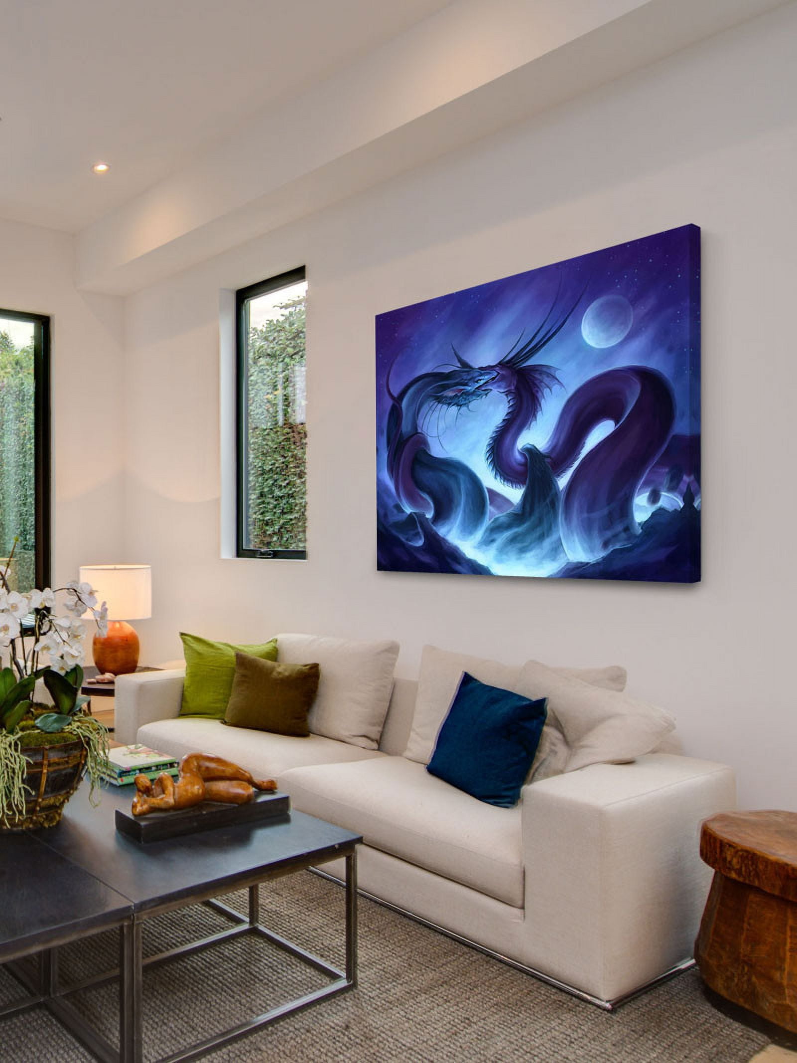 Marmont Hill "Dragon Fight" Painting Print on Canvas