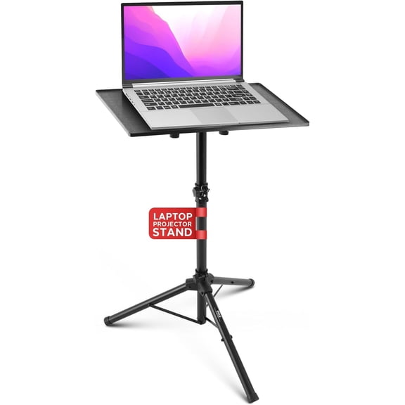 Soporte Universal para Proyector Pyle, Trípode Ajustable en Altura de 84 cm a 125 cm y Ángulo, Soporta Laptops, Computadoras, Equipos de DJ y Proyectores Ideal Escenarios, Estudio y Eventos de Oficina