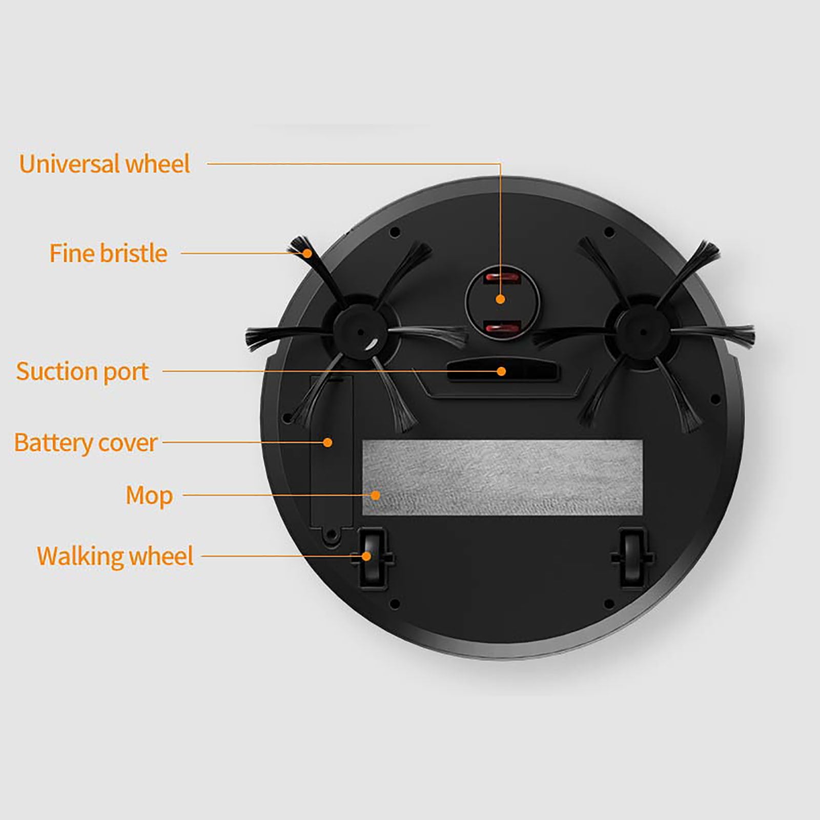Bouanq Robot Vacuum and Mop Combo 3800Pa, 3 in 1 Robotic Vacuum Cleaner, App/Alexa, Intelligent Vacuum Robot for Pet Hair, Carpet, Hard Floor Gifts For Mom Friends