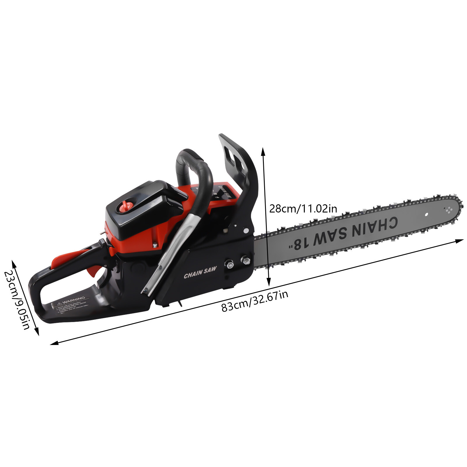 PEAKORA58cc Gasoline Chainsaw Gasoline Powered Chain Saw Engine Cutting 2 Cycle 18" Bar