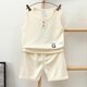 thumbnail image 4 of Niños sin Mangas Camisetas Estilo Hombres Y Niños de Verano de Manga Corta Conjuntos con Pantalones Cortos de Cintura Elástica, Tela de Punto Suave Transpirable para Niños Y Niñas, Camisetas de Niños, 4 of 8