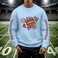 thumbnail image 2 of Chandail en Molleton Mode Homme Rugby Imprimé Col Rond Chaud Confortable Hiver Automne Décontracté Chandail, 2 of 4