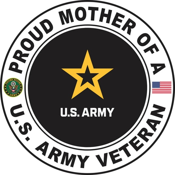 3.8 Inch U.S. Army Veteran Proud Mother Decal