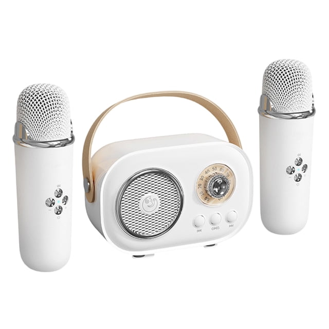 Mini Máquina Karaoke Con Altavoz Inalámbrico Micrófonos Inalámbricos Duraderos