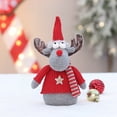 thumbnail image 2 of LSLJS Christmas Knitted Reindeer Plush Doll, Christmas Decorations 9.8" Cute Reindeer Stuffed Toys with Knitted Cloth & Hat Soft Xmas Holiday Ornaments for Desk Couch Sofa Party, 2 of 6