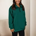 thumbnail image 4 of TAIAOJING Tops For Womens Oversized Half Zip Pullover Long Sleeve Sweatshirt Quarter Zip Hoodie Sweater Teen Girls Fall Blouse Clothes, 4 of 6
