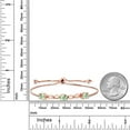 thumbnail image 5 of Gem Stone King 18K Rose Gold Plated Silver Bracelet for Women Prasiolite Moissanite (2.27 Cttw), 5 of 5