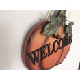 thumbnail image 3 of Wood Harvest Pumpkin Welcome Sign Indoor Outdoor Harvest Fall Thanksgiving Hanging Pumpkins Plaque Wall Door ations, 3 of 5