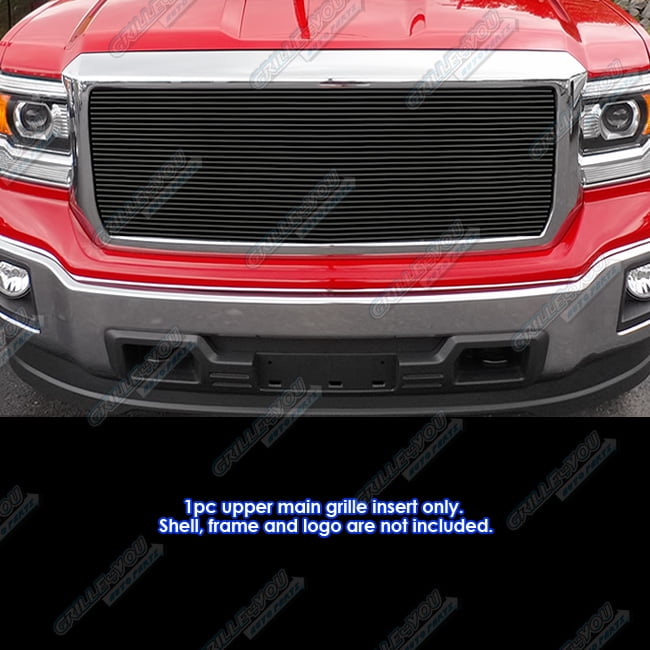 2014-15 GMC Sierra 1500 CHROME Snap On Grille Overlay 3 Bar Grill Covers Inserts 2014-15 GMC Sierra 1500 CHROME Snap On Grille Overlay 3 Bar Grill Covers Inserts