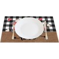 thumbnail image 4 of Valentine''s Day Placemats Set of 4 12x18 Inch Black Buffalo Plaid Truck Heart Love Farmhouse Table Place Mats Valentines Day Table Decoration for Indoor Outdoor Party Kitchen Dining Table, 4 of 5