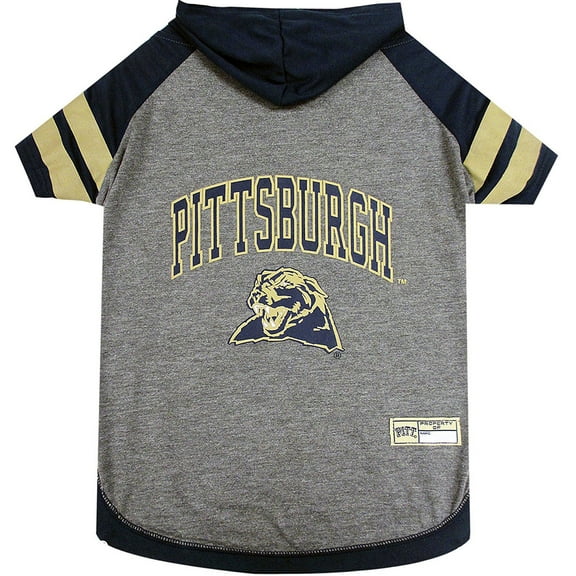 Pets First College Pitt Panthers Pet Hoodie Tee Shirt, 4 Sizes Available - Medium