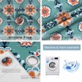 thumbnail image 4 of Orange Teal Blue Blackout Curtains for Bedroom/Living Room, Thermal Insulated Kitchen Curtains, Modern Abstract Floral Ethnic Grommet Darkening Window Treatment Drapes 27.5"x39"x2, 4 of 8