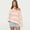 Pink, variant on Womens Sweaters Off The Shoulder Long Sleeve Chunky Open Knit Pullover Sweaters Oversized Striped Casual Sweater