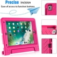 thumbnail image 6 of BMOUO Kids Case for iPad 5th/6th Generation (9.7-inch, 2017/2018), iPad Air 2 / iPad Pro 9.7 Case with Built-in Screen Protector, Shockproof Protective Cover with Handle Stand for Kids, Rose, 6 of 8
