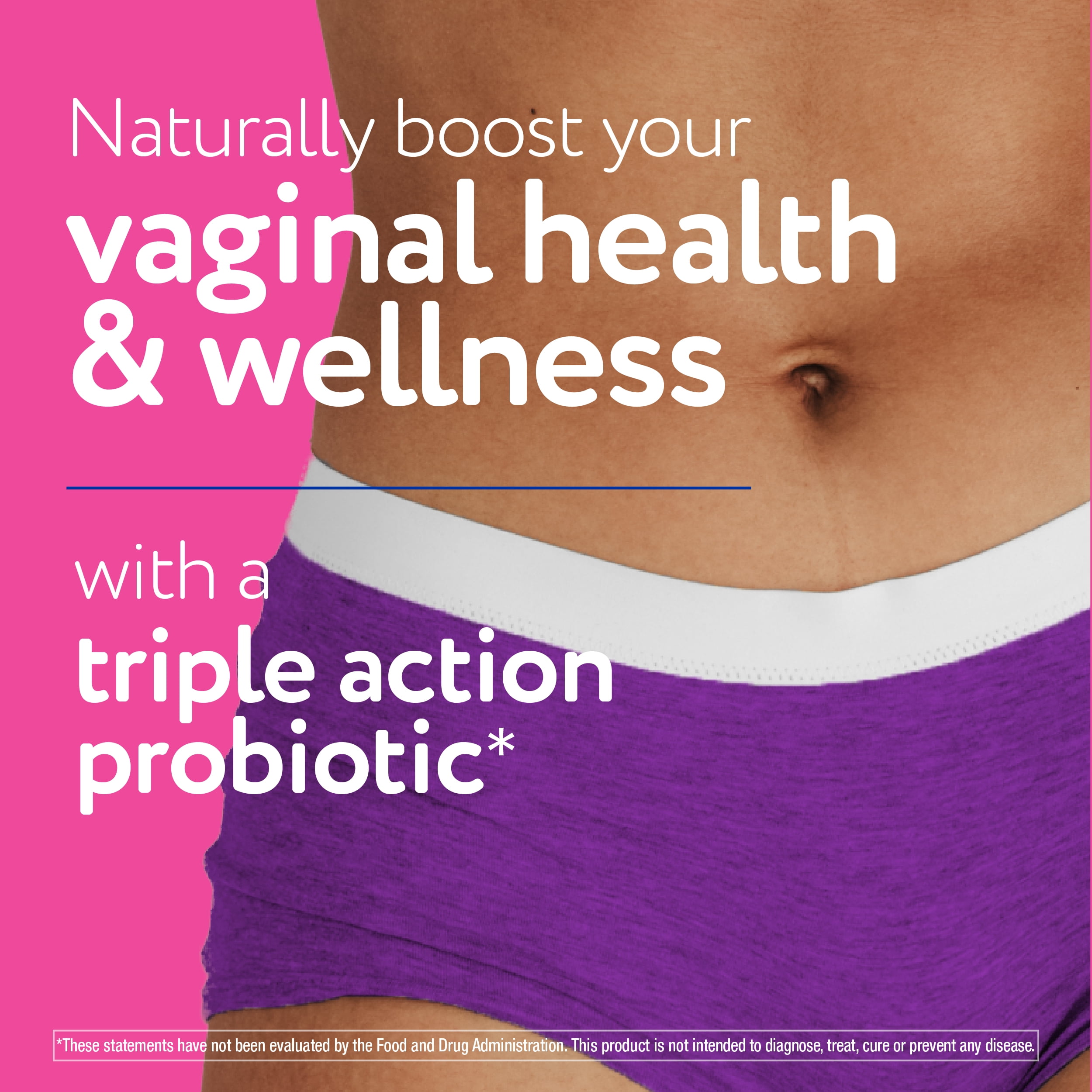 Florajen Women's Vaginal Probiotic, Triple Action for pH Balance & Comfort, 30 Count
