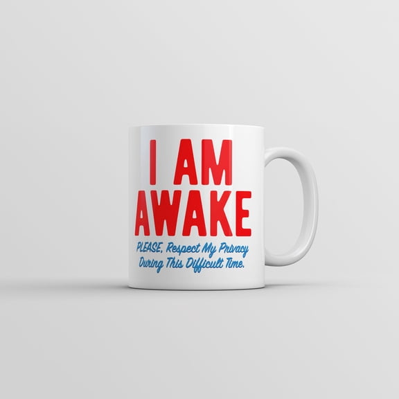 I Am Awake Please Respect My Privacy During This Difficult Time Mug Funny Novelty Cup