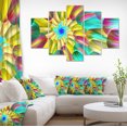 thumbnail image 1 of Spirales de Vitrail Multicolores - Impression sur Toile Florale, 1 of 3