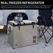 Whynter FM-62DZ 62-Quart Dual Zone Portable Freezer, Stainless Steel
