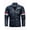 Navy blue, variant on Men's Motorcycle Racing PU Leather Jacket Embroidered Color Block Motorcycle Jacket Contrast Color Coat