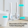 thumbnail image 5 of Toilet Bowl Brush，Disposable Toilet Brush with Refill Heads, Wall-Mounted Cleaning System, Storage Caddy, and 24 Scrubbing Pads, 5 of 9