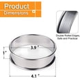 thumbnail image 2 of HSHDLDF Crumpet Rings, English Muffin Rings 4 Inch,Stainless Steel Tart Rings for Baking,Double Rolled Nonstick Round Cake Ring, Metal Pastry Ring Mold for Griddle, Cooking Egg Ring for Dessert Food, 2 of 7