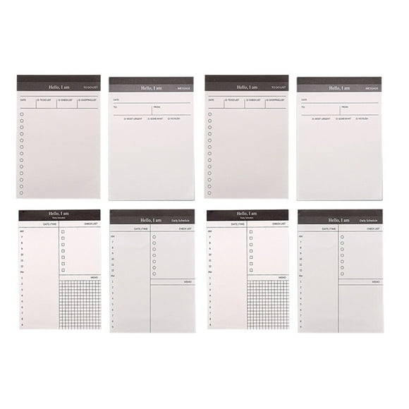 8 Livres de Blocs-Notes Ménagers Agenda Pratique Blocs-Notes Bloc-Notes Multifonction