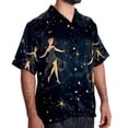 thumbnail image 2 of Constellation Men's Short Sleeve Hawaiian Print Button Down Beach Shirt, 2 of 6