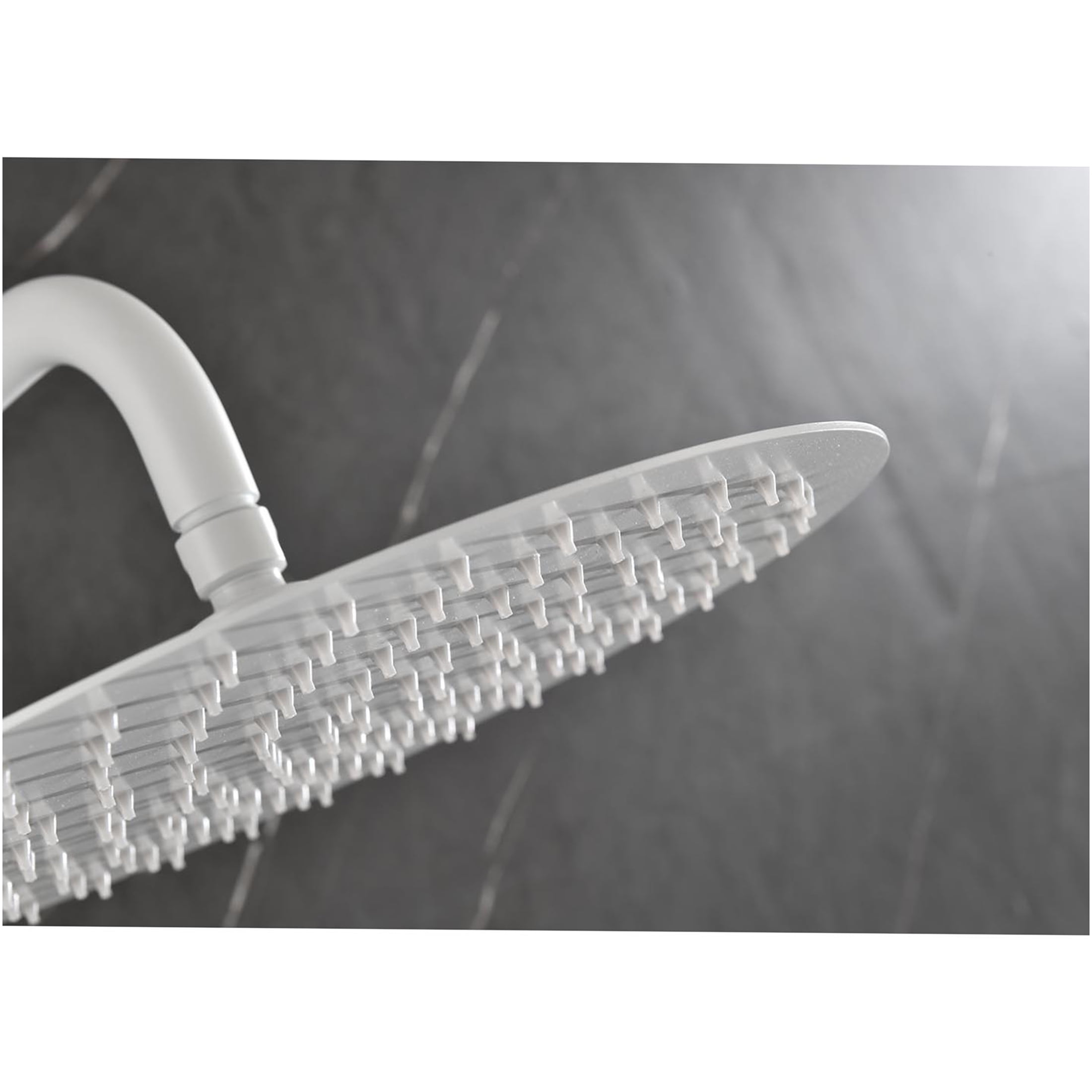 JERFIT 8-Function Luxury Shower System with Rain Shower Head, Handheld Spray, Body Jets, Slide Bar & Pressure Balance Valve, White