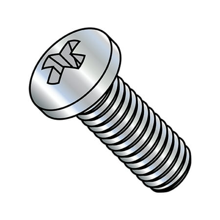 

M6X12 JISB 1111 Class 4.8 Metric Phillips Pan Machine Screw Full Thread Zinc (Pack Qty 1 200) BC-MJ612MPP