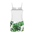 thumbnail image 6 of Tankini Sets for Women Plus Size Padded V Neck Camisole Top with Tropical Leaf Print Boyshorts Tummy Control 2 Piece Swimsuits Modest Slimming Bathing Suits, 6 of 6