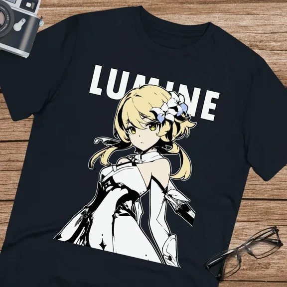 Anime Lumine Genshin Impac T Shirt Size S - 5Xl Black Size S - 5XL
