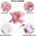 thumbnail image 4 of Pet Dog Cute Puppy Harness Set Blossom Puppy Princess Tutu Skirt for Holiday - Rose red, 4 of 5