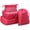 Hibiscus, variant on Bliss Travel Packing Cubes Zippered Compression Bags for Luggage with Laundry Bag 4-Piece Set