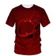 thumbnail image 1 of T-Shirt d'Été Imprimé 3d Hip Hop Horror Blood Manches Courtes Mode Alternative Tendance Ample Qualité Col Rond, 1 of 5