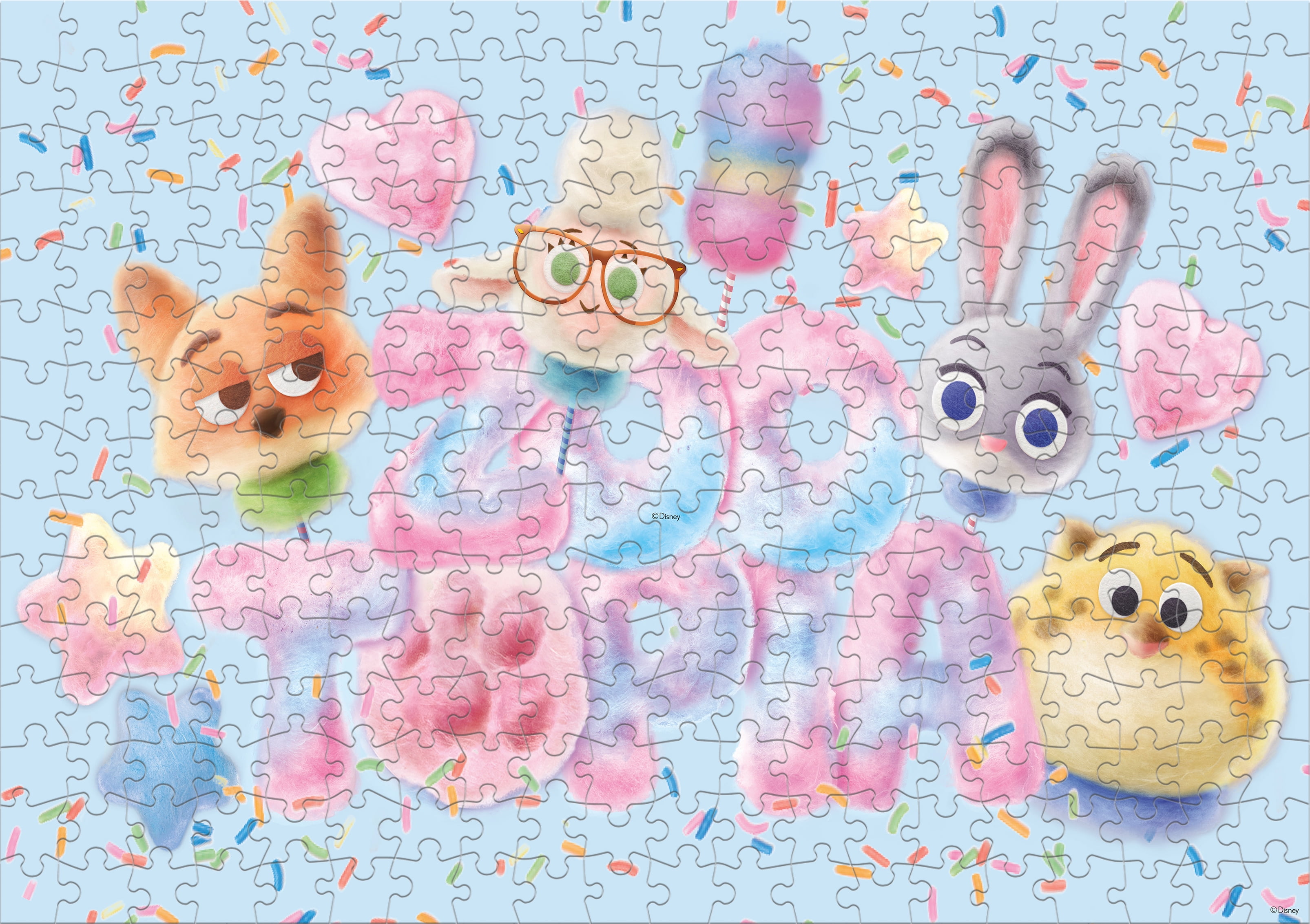 Ceaco Zootopia Cotton Candy 300-PC Interlocking Jigsaw Puzzle for